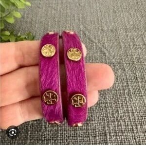 Tory Burch Purple and Gold Bracelets